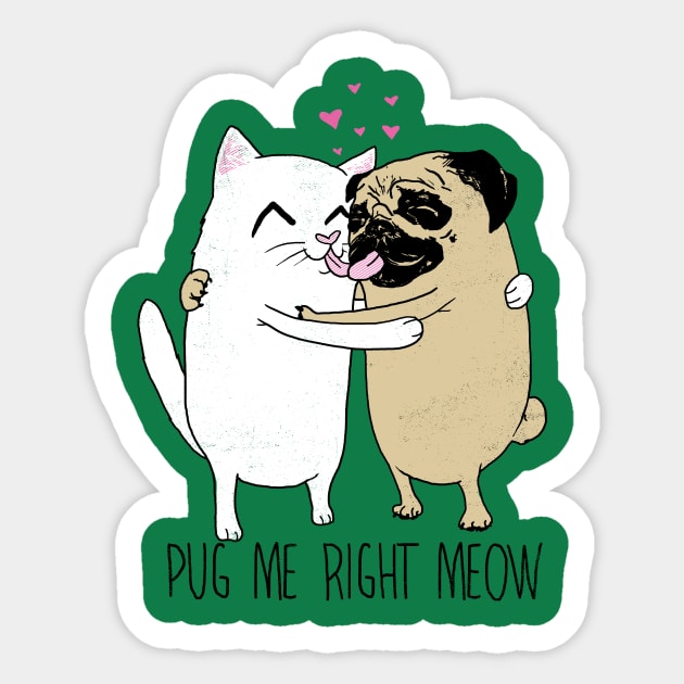 Dogs and Cats Sticker by Hillary White Rabbit